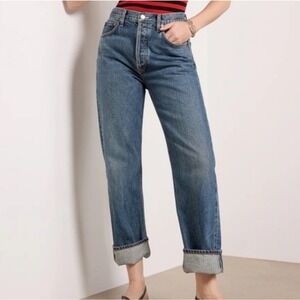 AGOLDE Fran High Rise Straight Leg Jeans Medium Wash Size 25